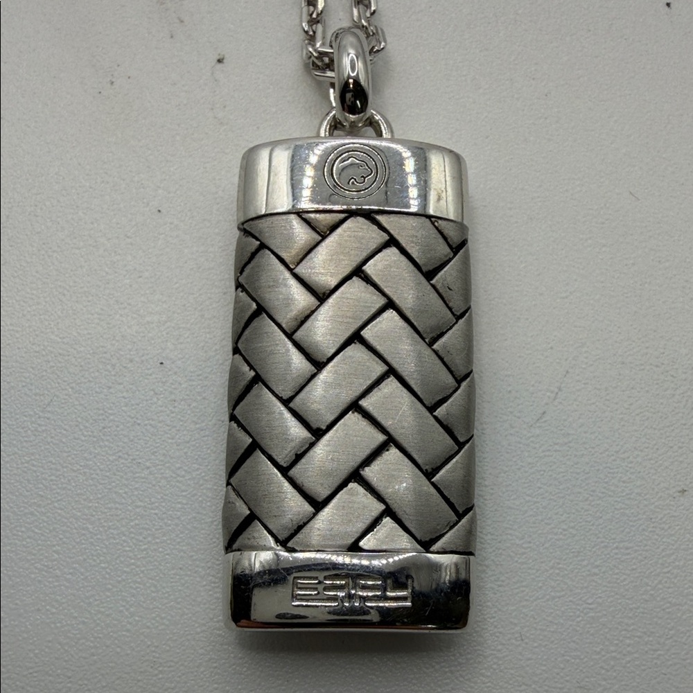 Effy Sterling Silver 925 Herringbone Rectangular Necklace 22"